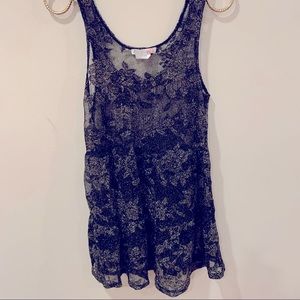 Metallic Gold and Black Top